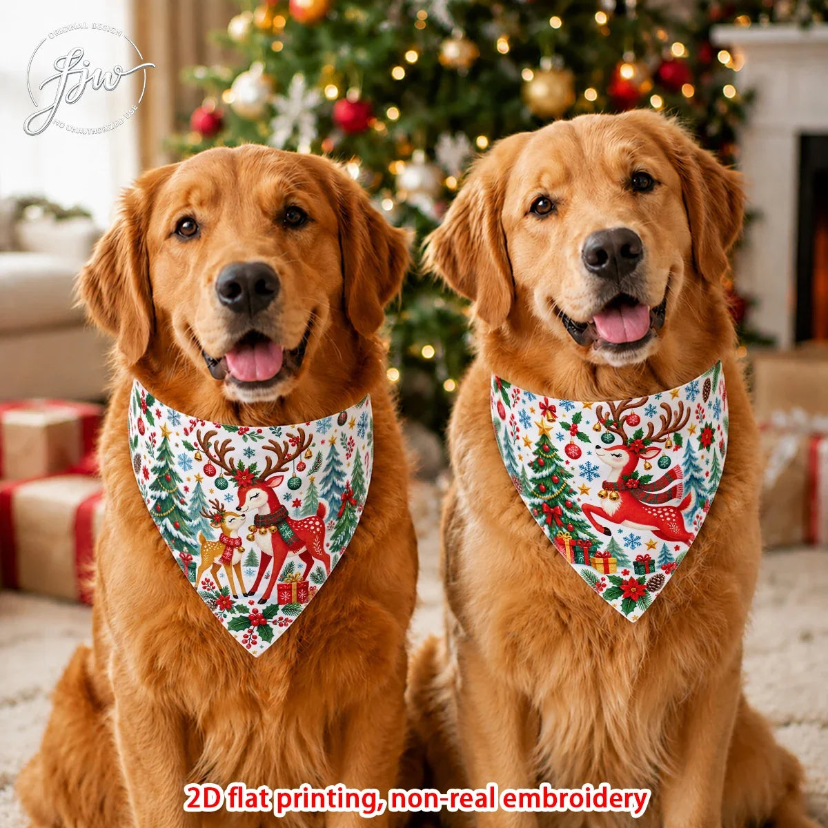 60cmx30cm Christmas Pet Bandanas – Dog Clothes & Costumes
