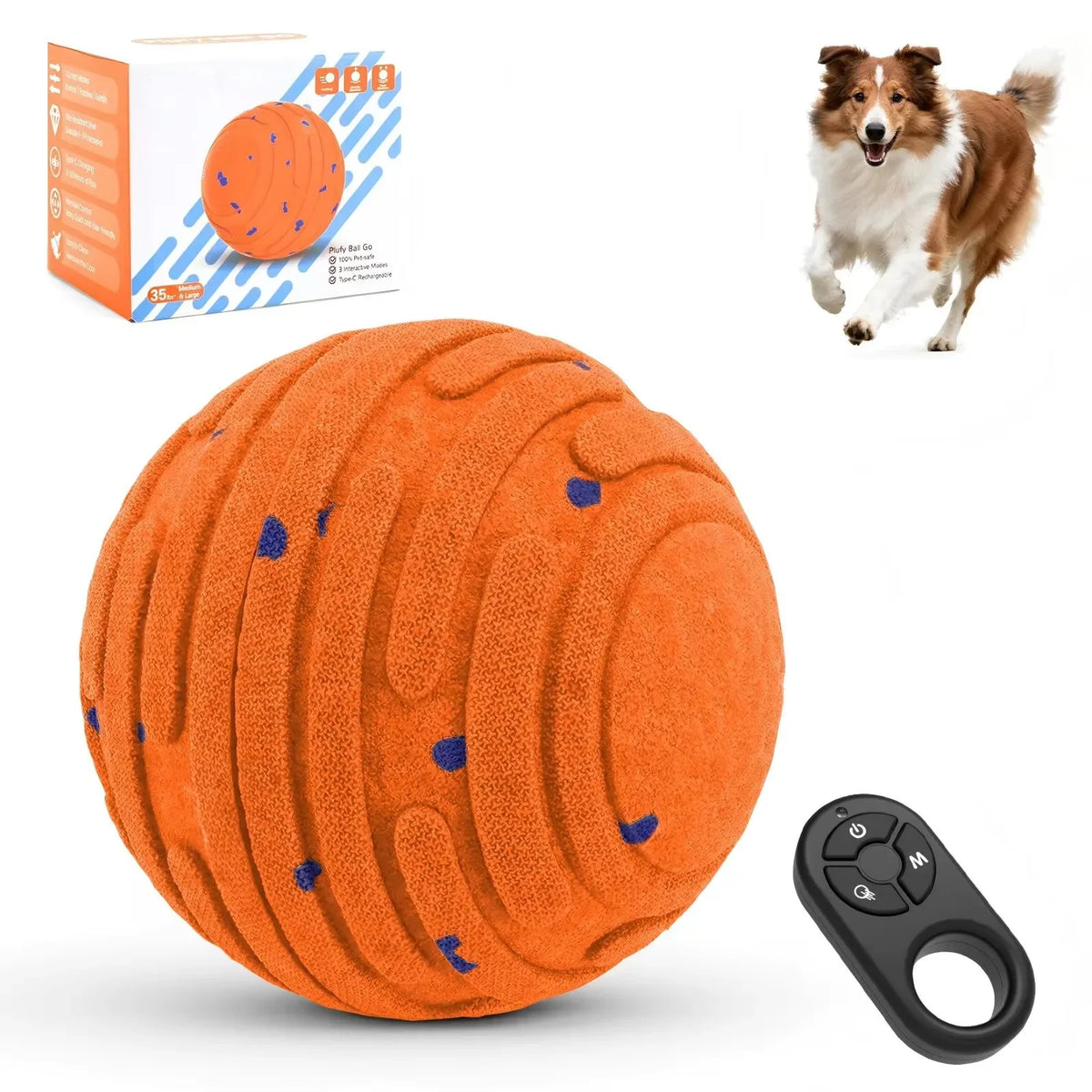 Smart Interactive Dog Plaything, Indestructible E TPU Toy – 3 Colors