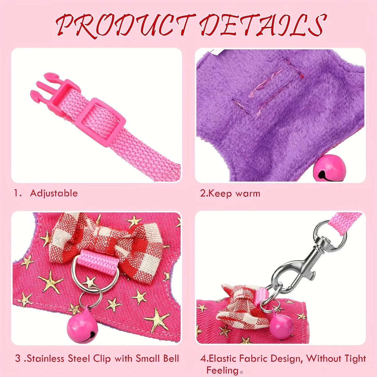 2pcs/set Hamster Harness And Leash Walking - MyPetDollar.com