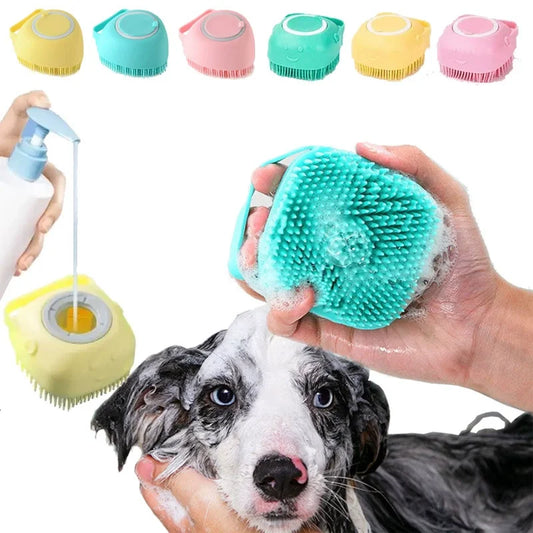 Silicone Pet Bath Massage Brush Shower - MyPetDollar.com