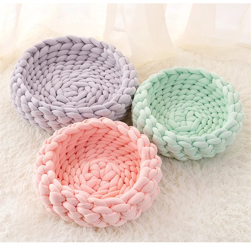 Handmade Knit Warm Soft Dog Cat Bed Mats Pet - MyPetDollar.com