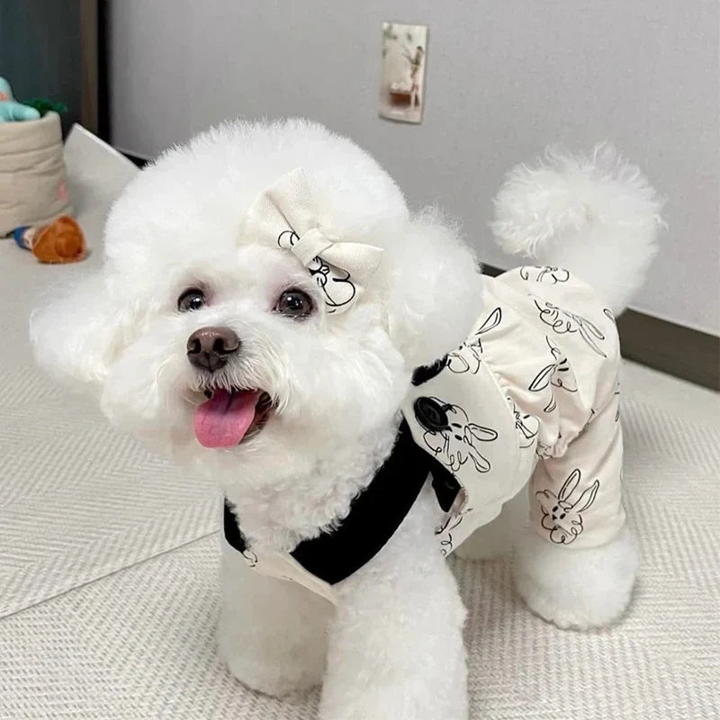 Pet Dog Jumpsuits for Rabbit Print Dog Sling - MyPetDollar.com