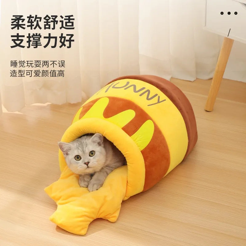 Cat Bed Warm Comfortable Kennel Nest Pet Cat - MyPetDollar.com