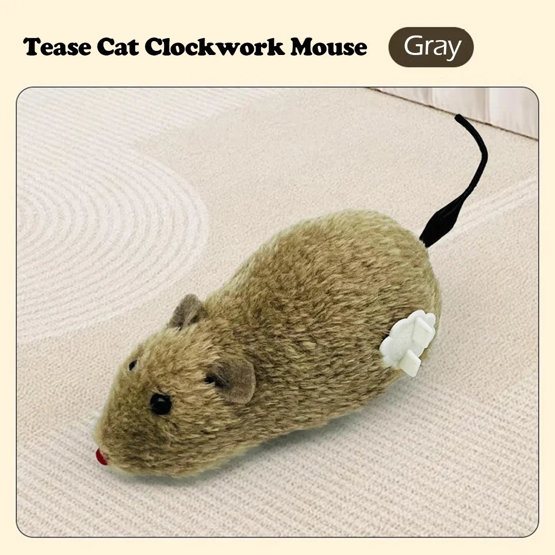 Interactive Cat Toys Clockwork Simulation Mouse No Batteries Durable
