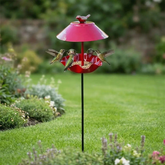 Wavy Curved Petal Bird Feeding Station - MyPetDollar.com