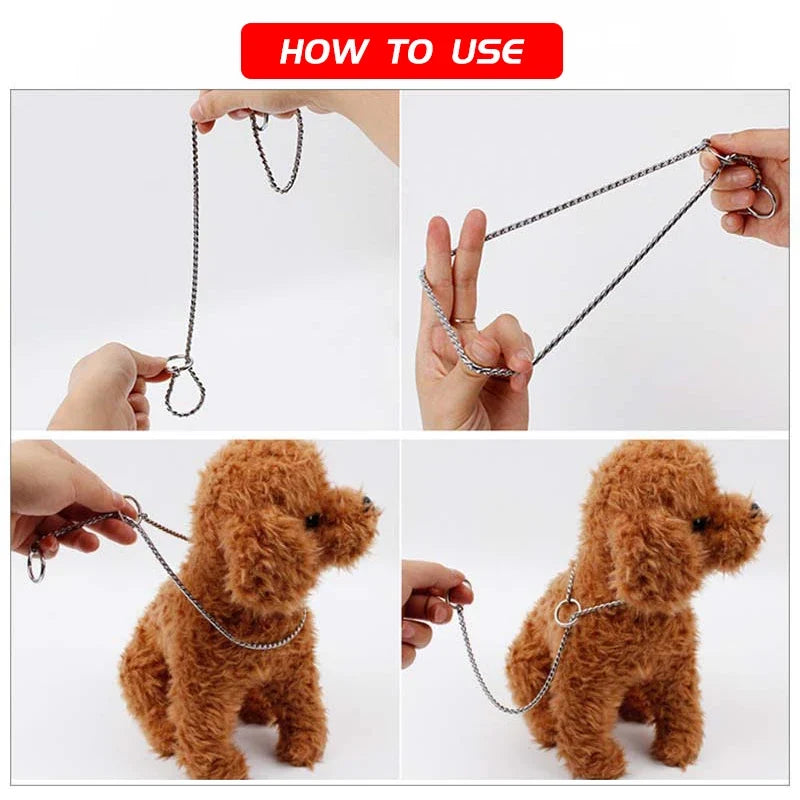 Snake Chain Dog Choke Collar Stainless Steel - MyPetDollar.com