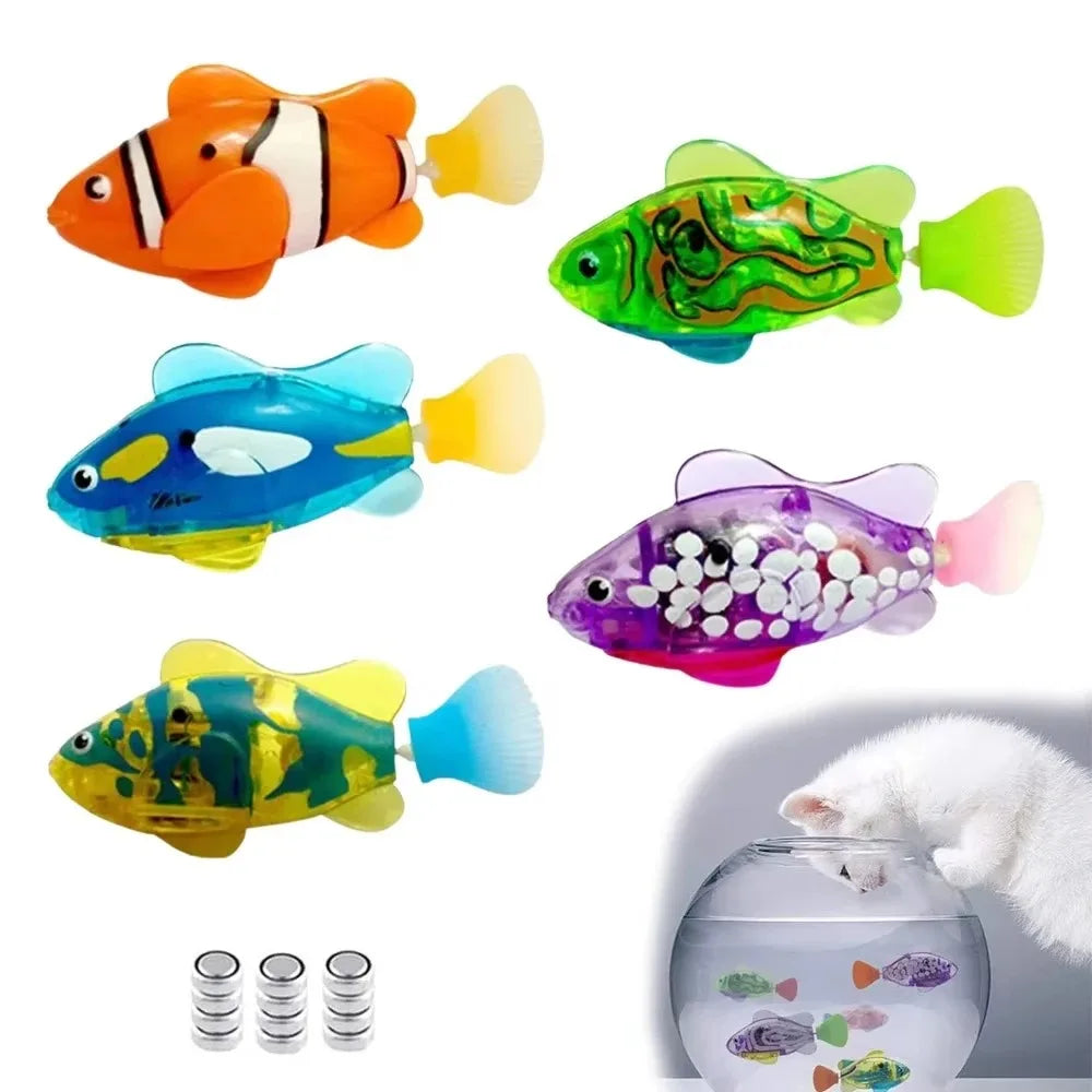 Cat Toy LED Inductive Interactive Swimming Robot Fish – view 3