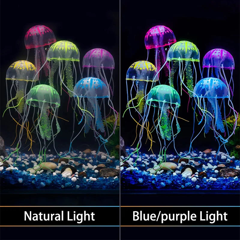 Artificial Swim Luminous Jellyfish Aquarium - MyPetDollar.com