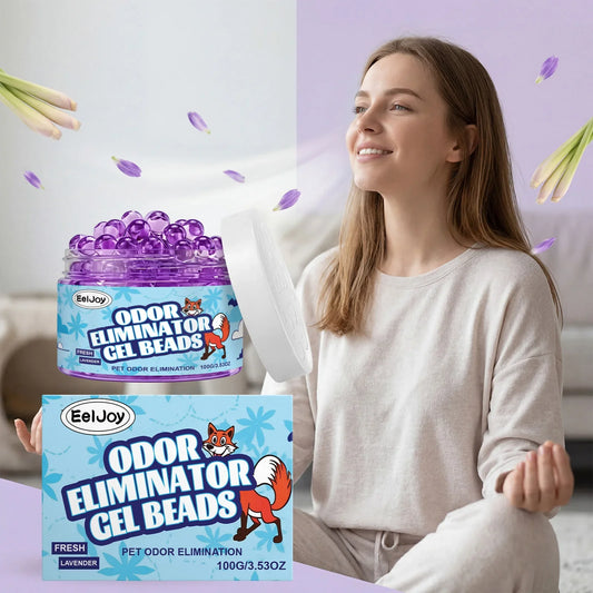 Pet Odor Eliminator Gel Beads Lavender Scent Long Lasting Air