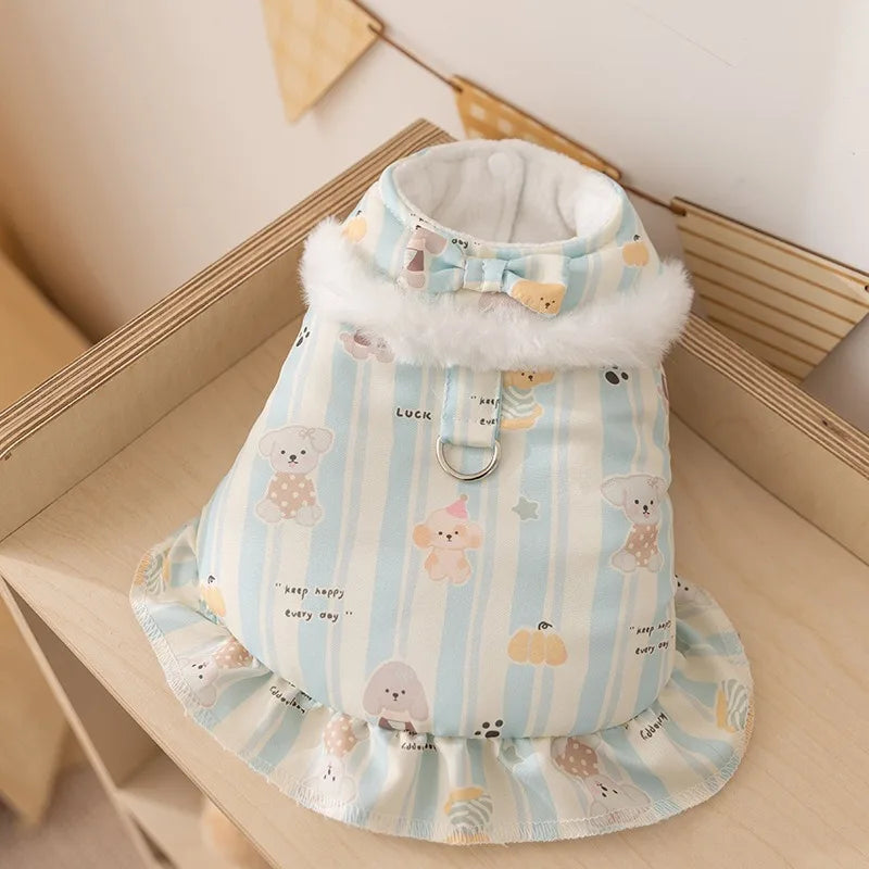 Vertical-Striped Dog Clothes All-Over Small - MyPetDollar.com
