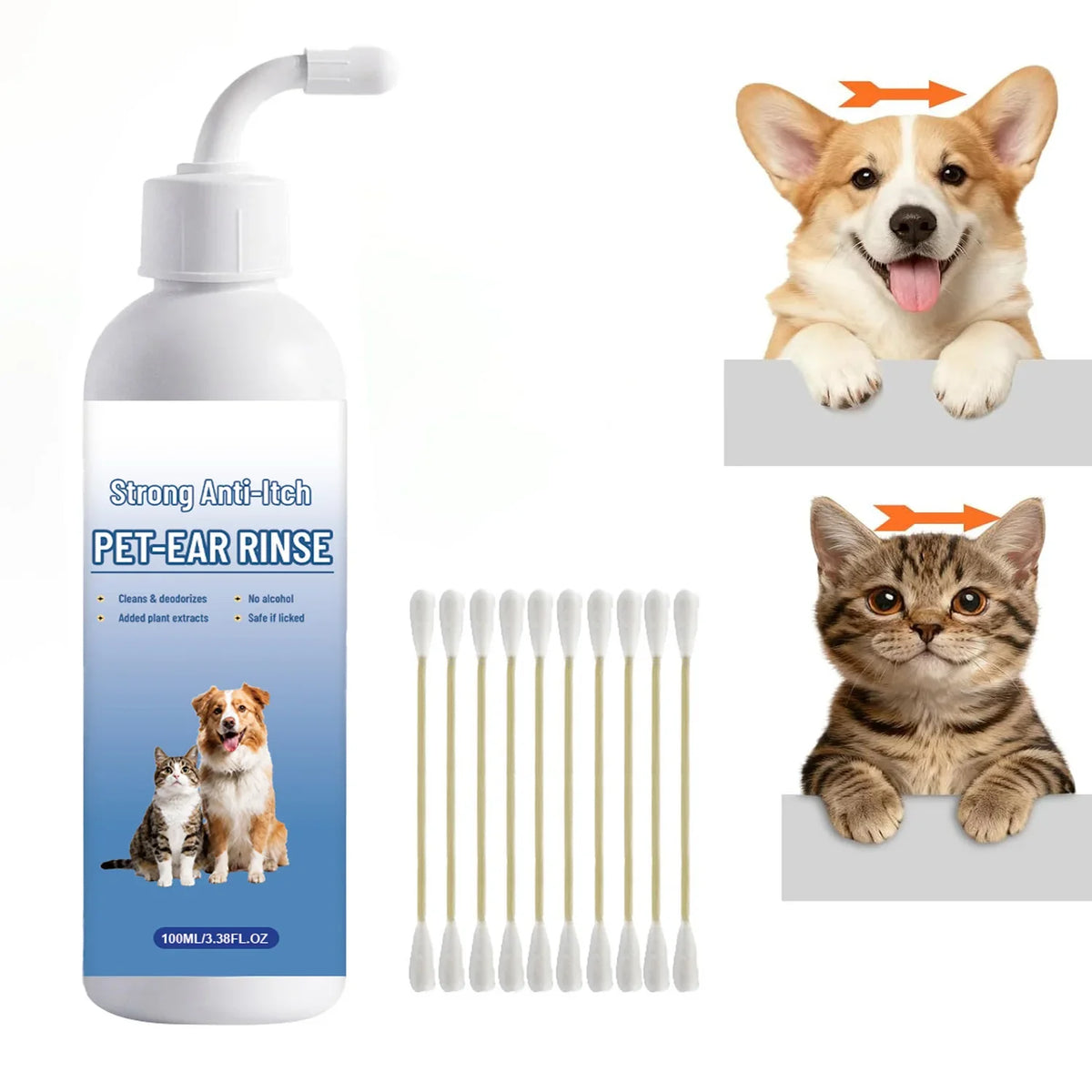 Pet Ear Cleaning Solution with 10 Cotton - MyPetDollar.com