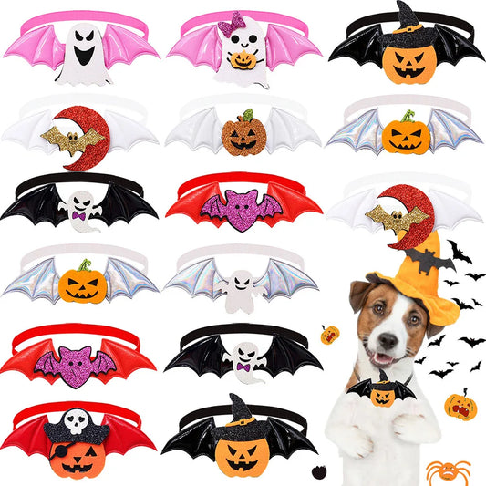 50/100pcs Halloween Dog Bowties Skull For - MyPetDollar.com