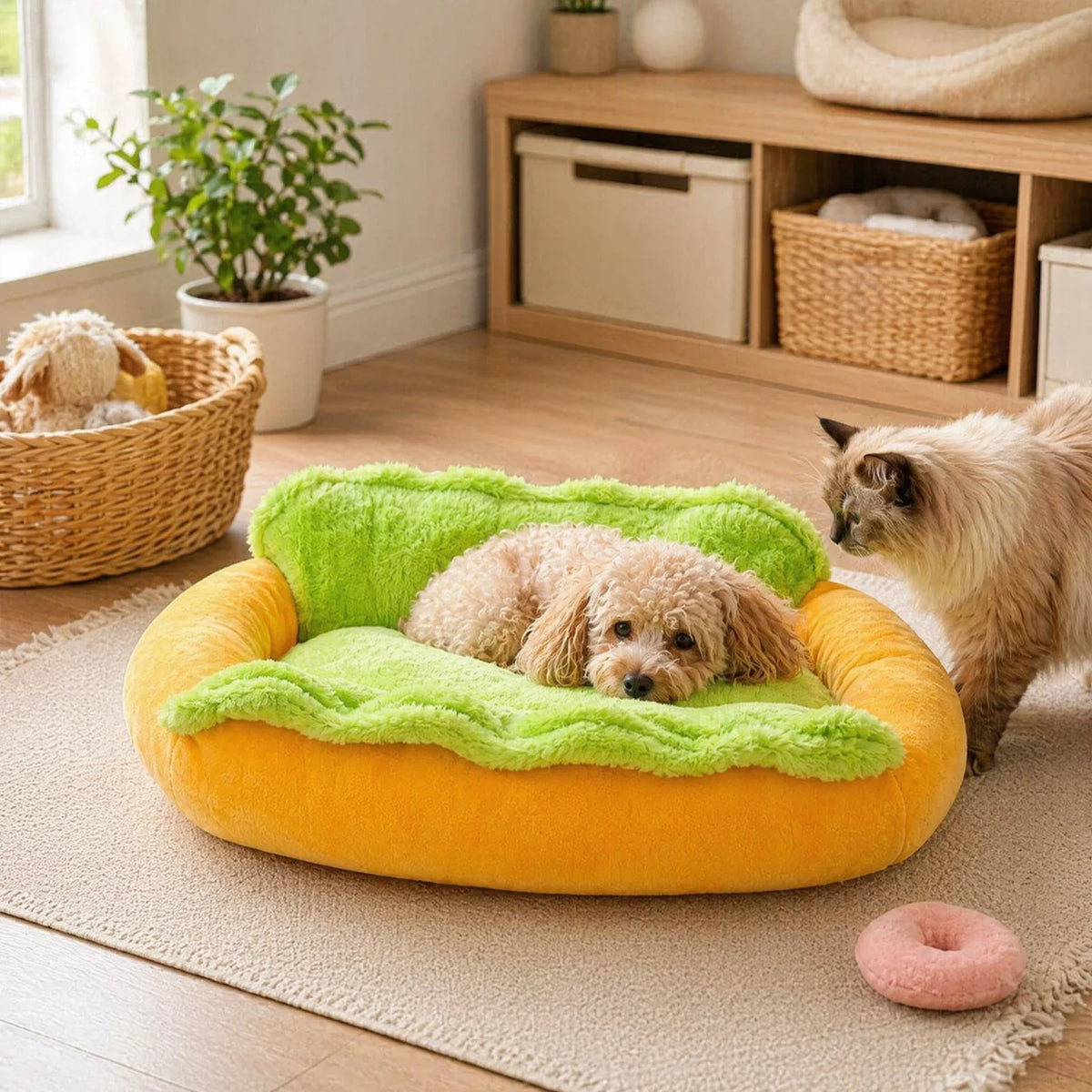 Hot Dog Pet Bed Removable Washable Soft Pet - MyPetDollar.com