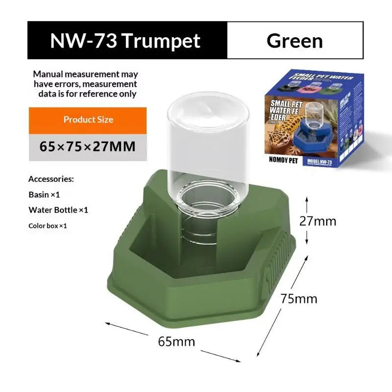 Durable Reptile Auto Hydration Dispenser Dish – 15 Colors