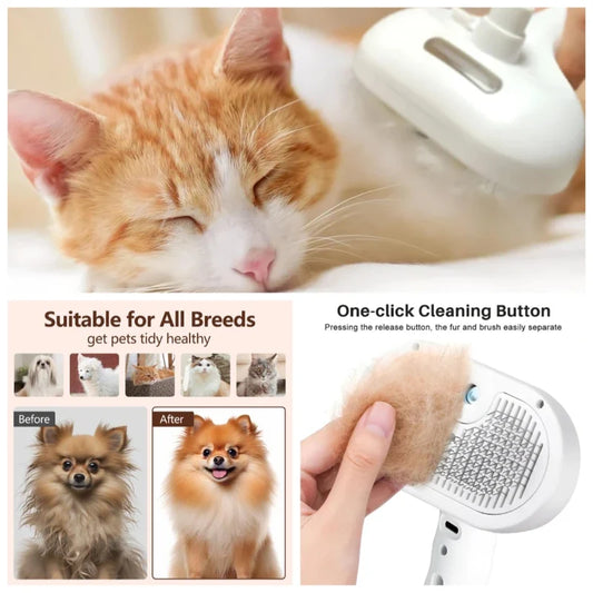 Dog Spray Hair Comb Pet Steam Massage Brush - MyPetDollar.com