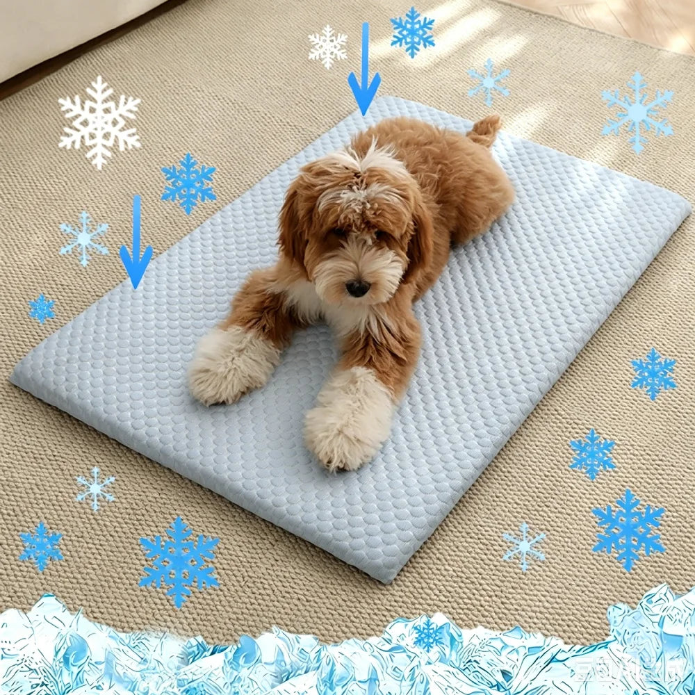 New Summer Ice Silk Cooling Pet Mat Thick - MyPetDollar.com