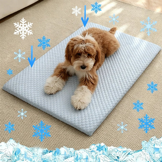 New Summer Ice Silk Cooling Pet Mat Thick - MyPetDollar.com