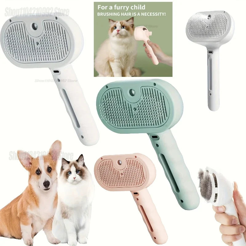 3 in 1 Cat Steam Brush Pet Spray Hair - MyPetDollar.com