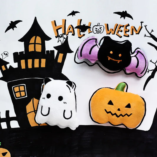 Halloween Dog Plush Squeaky Toy - Ghost - MyPetDollar.com