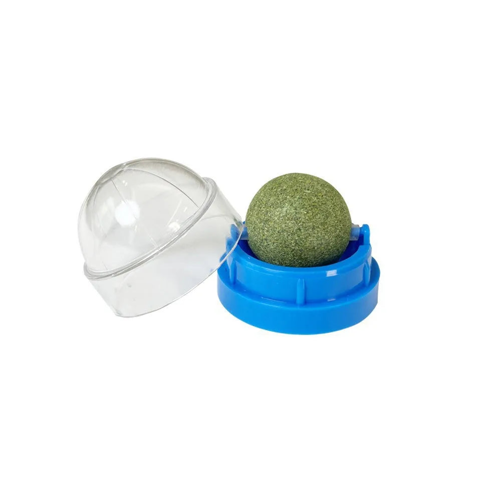 Catnip Cat Wall Sticky Ball Plaything Natural Grass Snack Improve