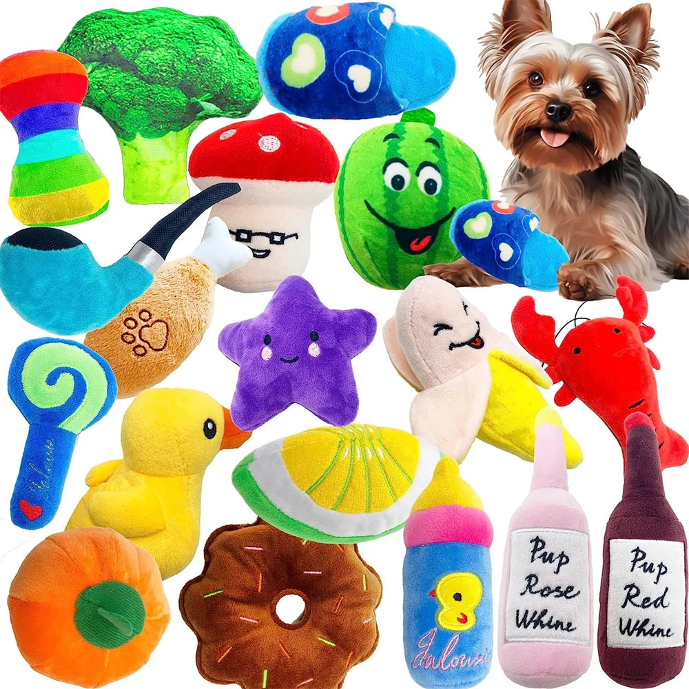 Pet Dog Toys Plush Chew Toy Soft Banana Bone - MyPetDollar.com