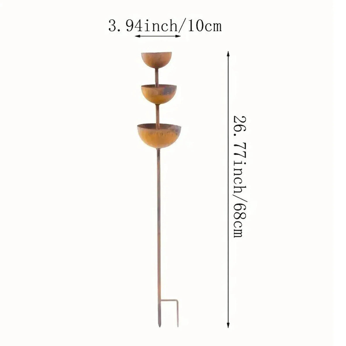 3-Layer Bee Water Station with Metal Stake Bird Feeding Bowl – 7 Colors