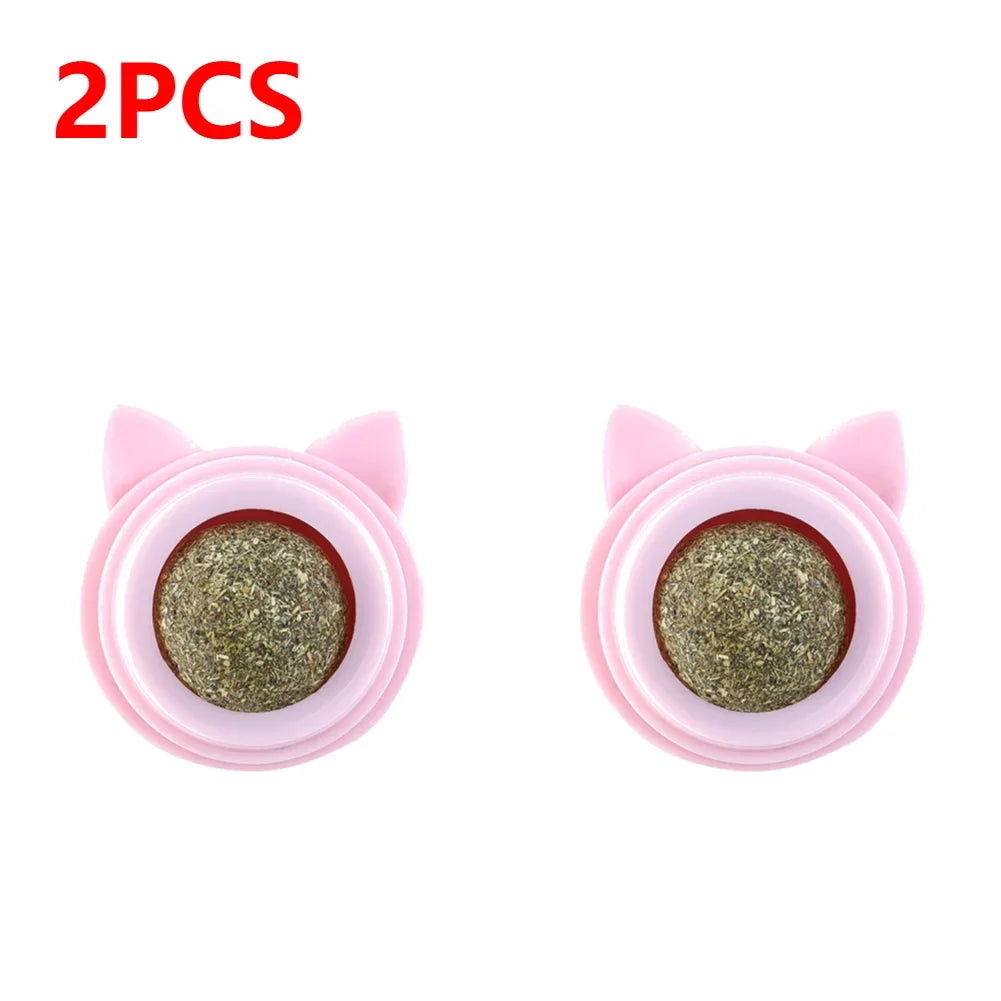 1-3pcs Pet Catnip Toys Wall Ball Licking - MyPetDollar.com