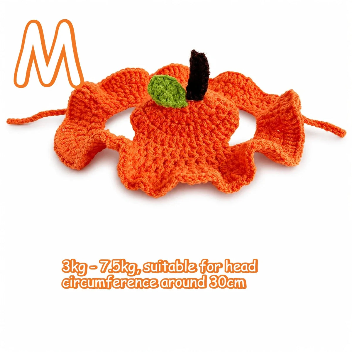 Cute Orange Peel Cat Hat, Soft Crochet Citrus Outfit – 2 Colors