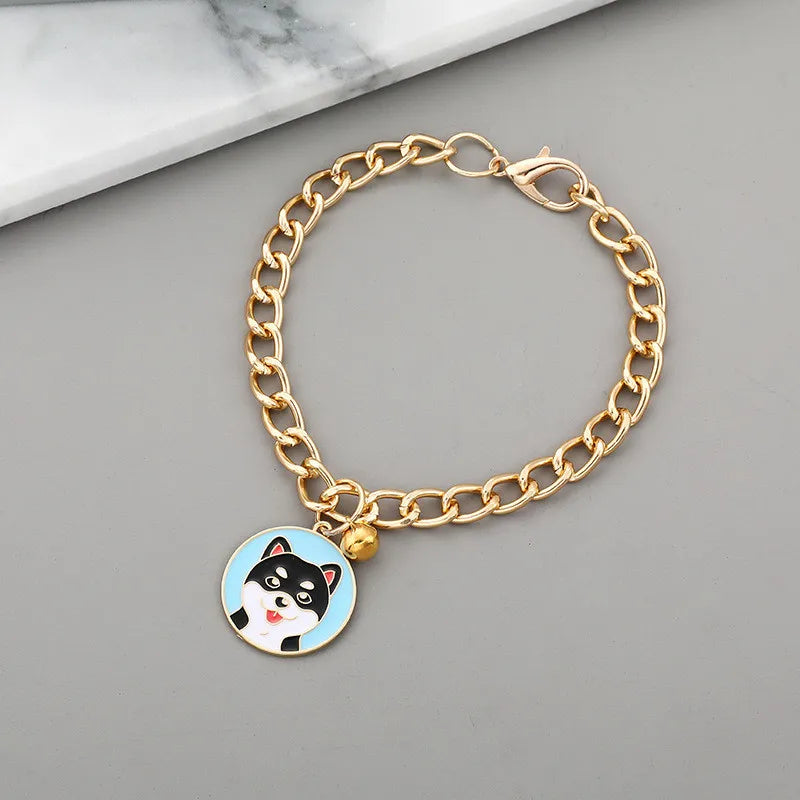 Cute Dog Pattern Pendant Pet Collar with - MyPetDollar.com