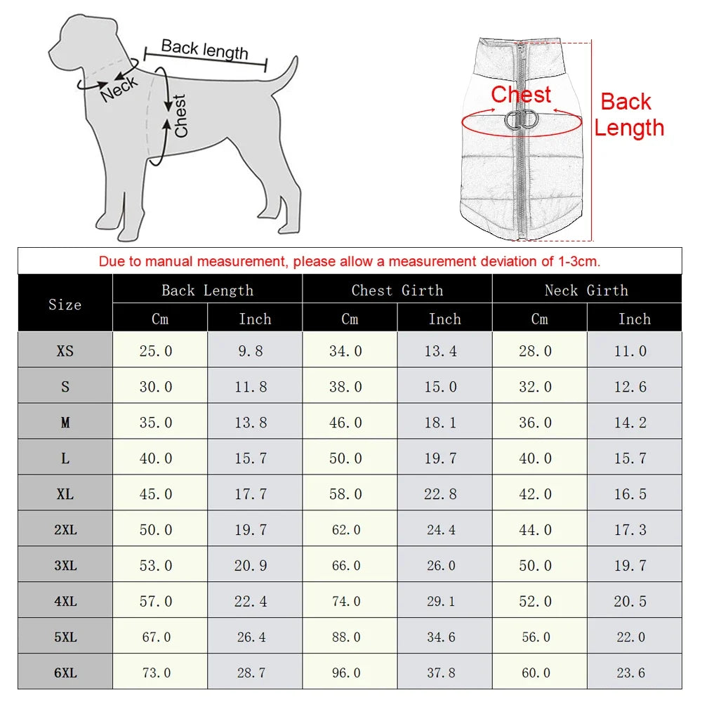 Big Dog Clothes Winter Warm Pet Vest Jacket - MyPetDollar.com