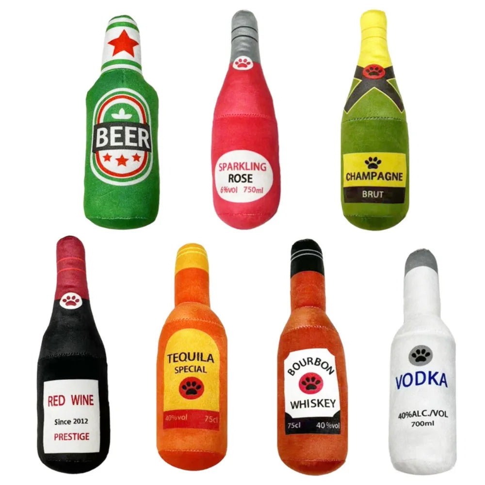 Interactive Dog Toys Champagne Wine Bottle - MyPetDollar.com