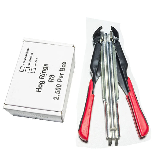 Hog Ring Pliers R8 with 2500pcs Galvanized - MyPetDollar.com