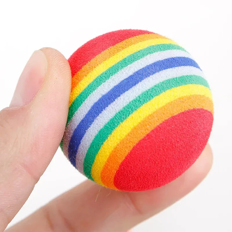 5/10PCS Rainbow Cat Toys Ball Interactive - MyPetDollar.com