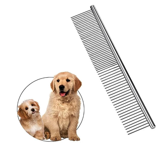 Pet Stainless Steel Grooming Comb Wide Dense - MyPetDollar.com