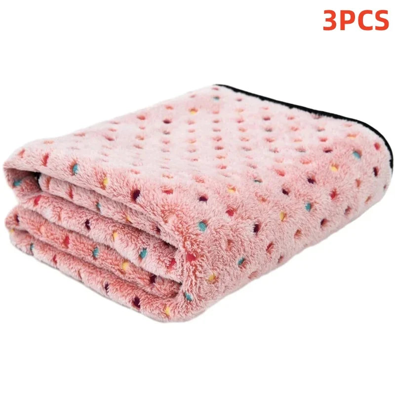 3PCS Soft Fluffy Pet Blanket Cute Dot - MyPetDollar.com