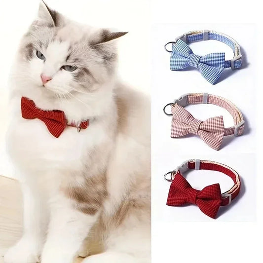 Cute Cat Collar with Bow Tie Adjustable - MyPetDollar.com