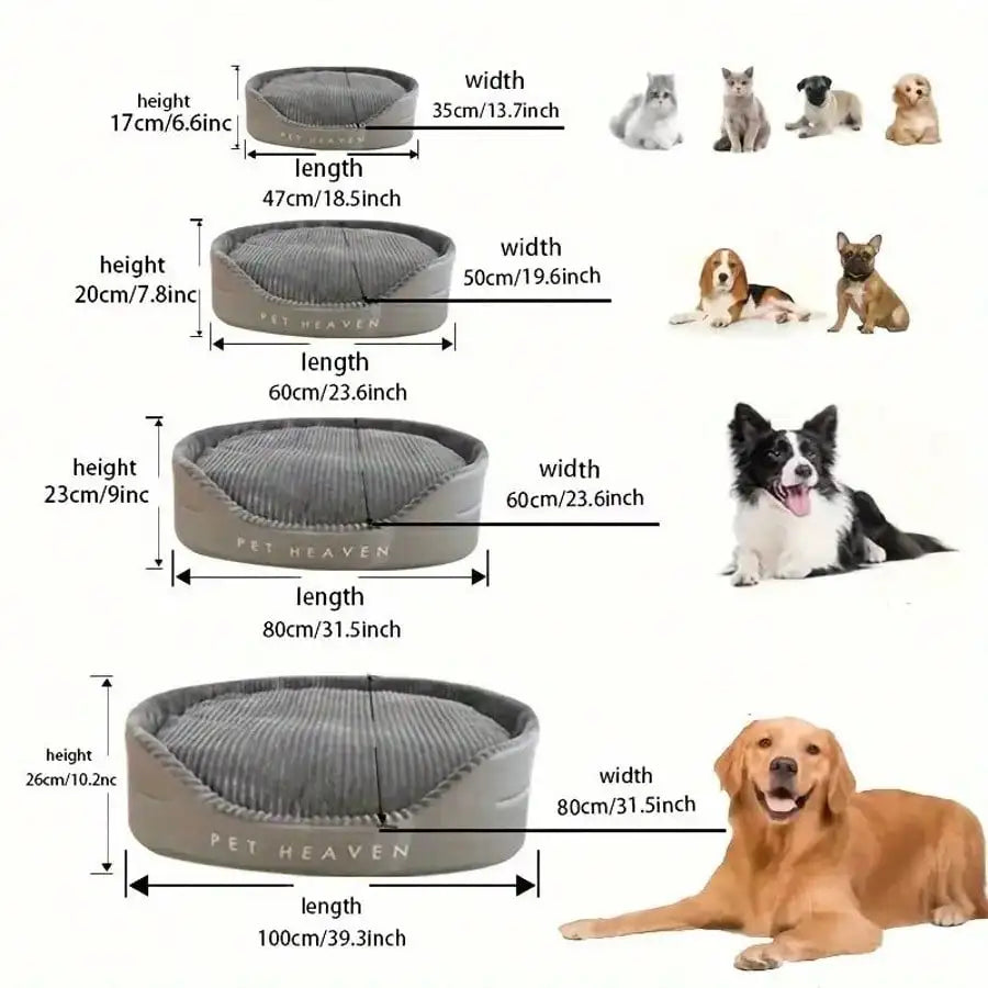 Dog Supplies Bed High Cushion Sofa – 4 Sizes