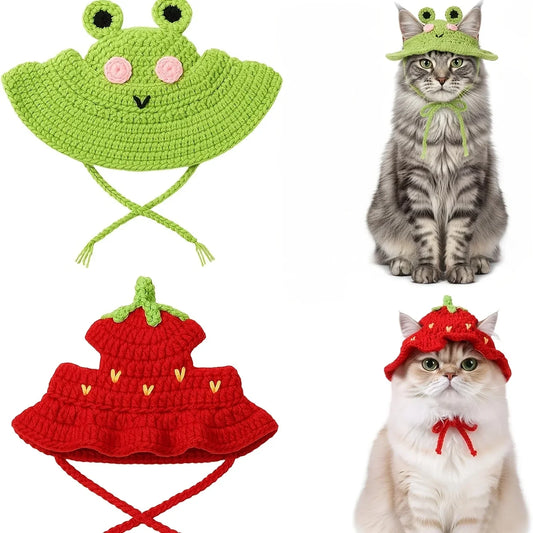 Cat Hats for Cats Only Cute Knit Cat Hat - MyPetDollar.com