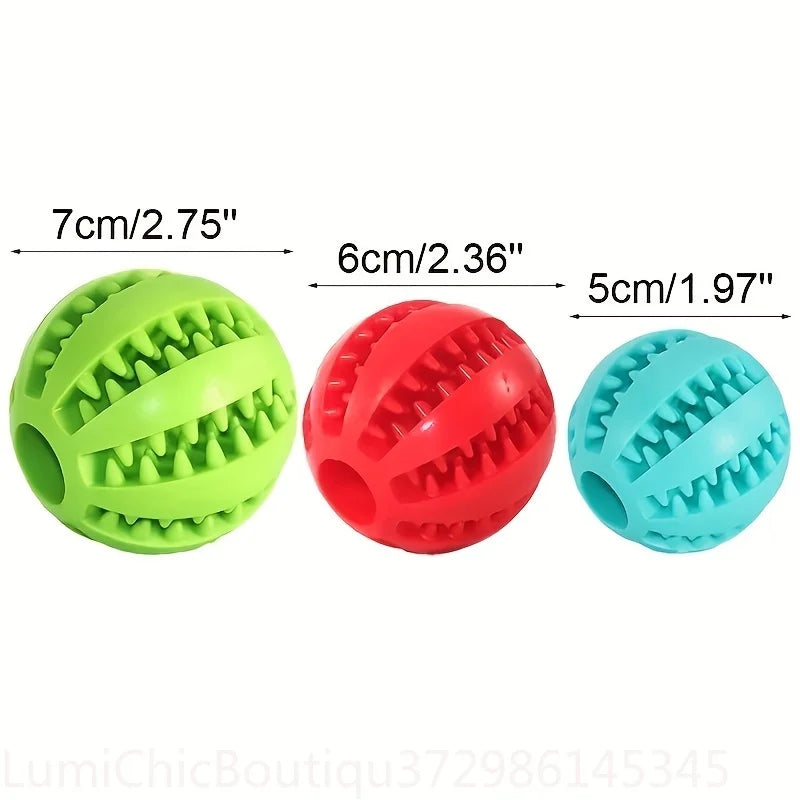 Rubber Treat‑Dispensing Dog Ball Toy Durable - MyPetDollar.com