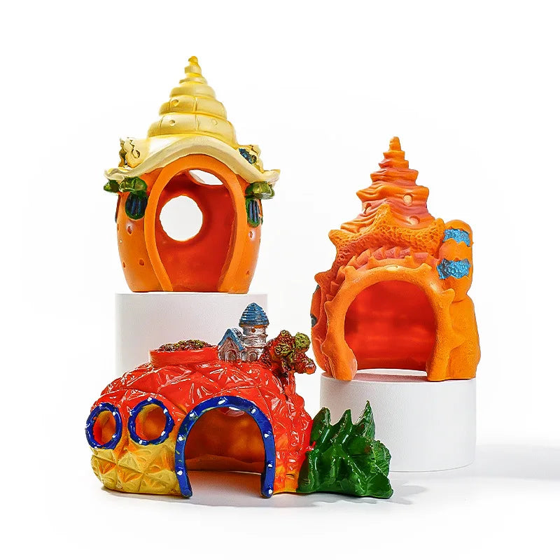 Mini Mushroom Conch Shell Hideout for Hermit - MyPetDollar.com