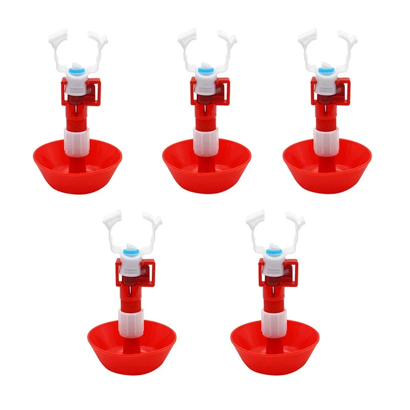 5 10 Automatic Chicken Water Nipple Drinker Dish – 3 Colors