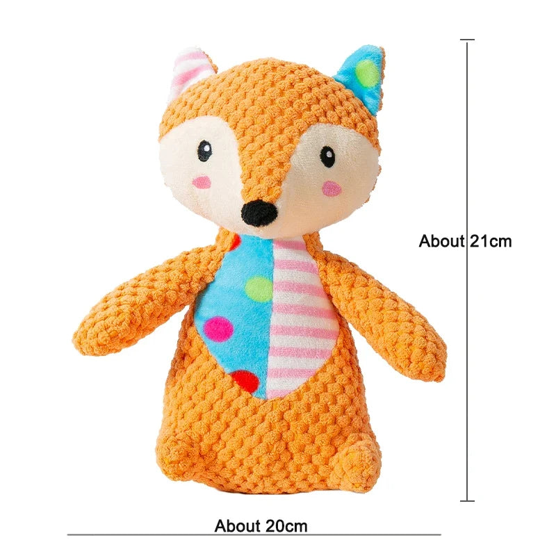 Dog Cat Squeaky Toy Animals Shape Pet Plush - MyPetDollar.com