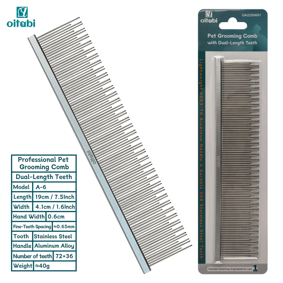 Oitabi Cat Carding Dual-length Comb