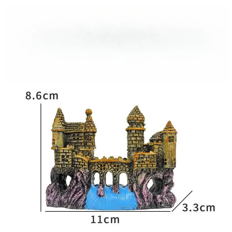 Artistic Castle Shaped Resin Rockery, One - MyPetDollar.com