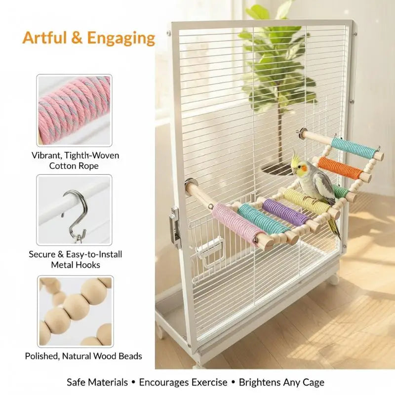 Parrot Climbing Ladder 1Pcs Interactive Rope - MyPetDollar.com