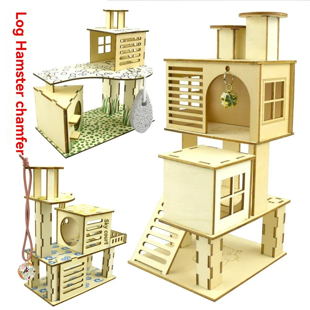 Hamster chamfer minipet toy tree nest ladder - MyPetDollar.com