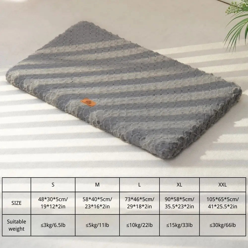 Winter Dog Crate Bed,Plush Faux Fur - MyPetDollar.com