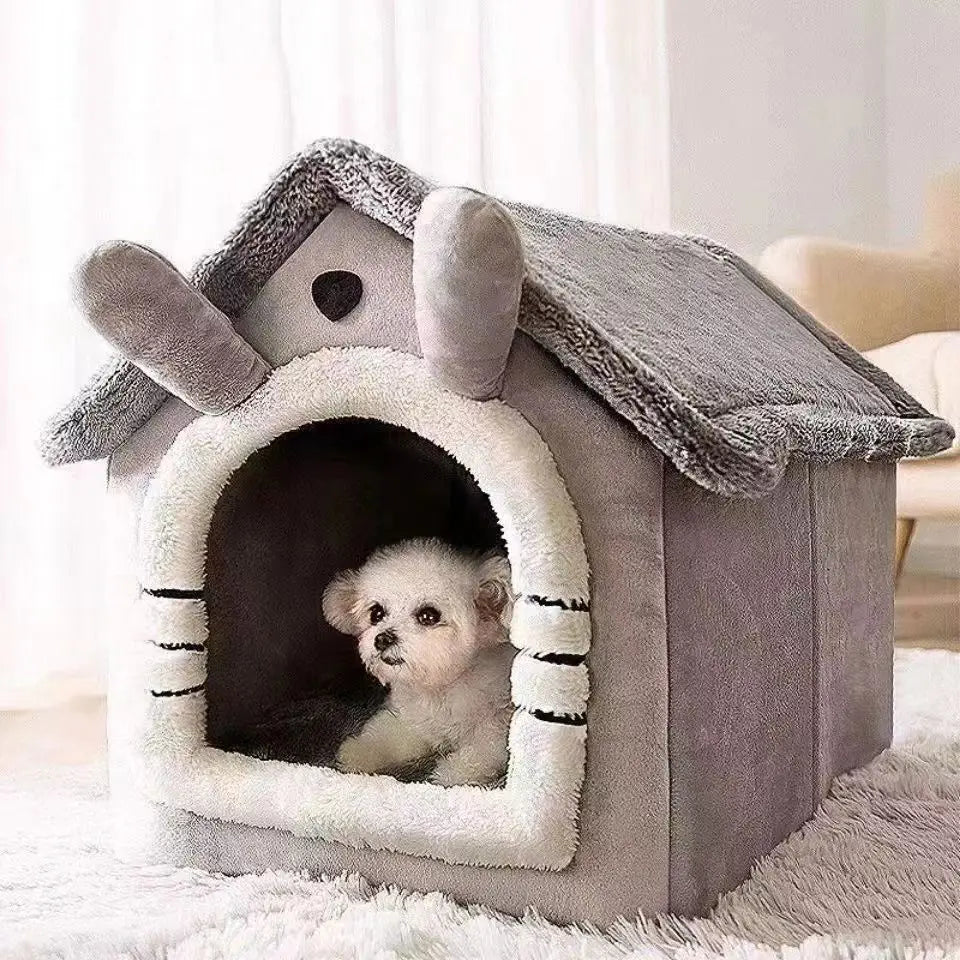 All Season Dog Home Style Bed - Removable Washable Pet