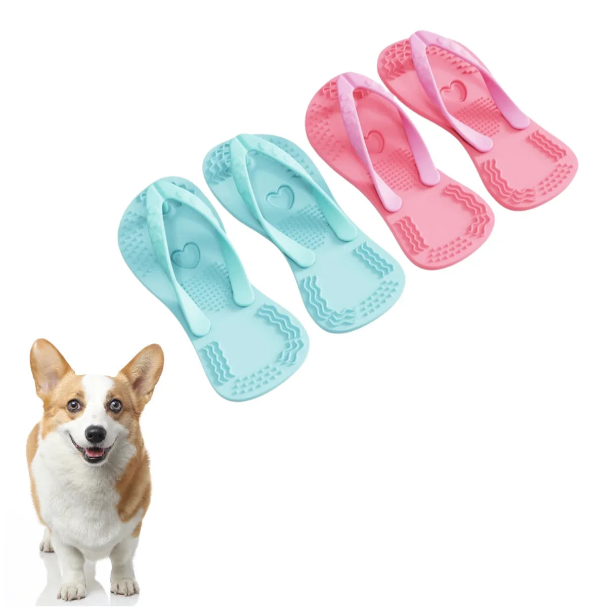 Dog Silicone Teething Toys Flip-Flop Shaped - MyPetDollar.com