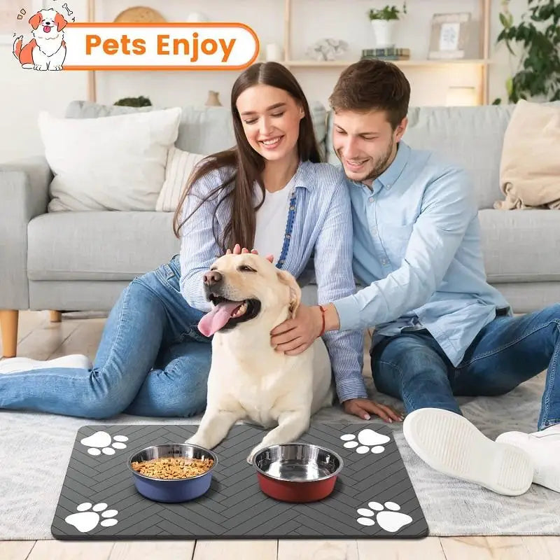 Pet Feeding Mat For Dogs Food Bowl Pad - MyPetDollar.com